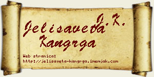 Jelisaveta Kangrga vizit kartica